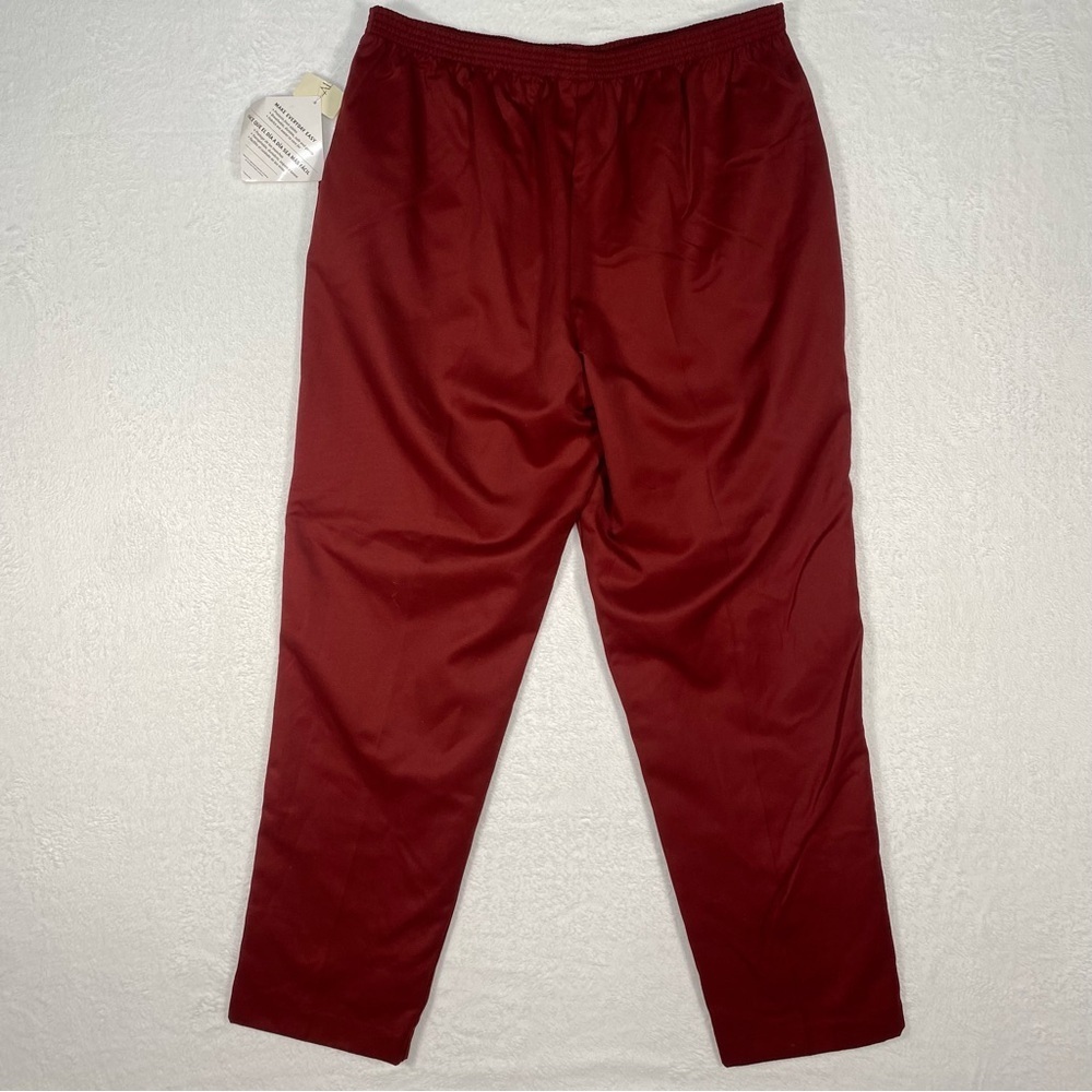 NEW Allison Daley Wine Red Pull on Pants Size 14 Comfort Waist Corpcore - Picture 9 of 10